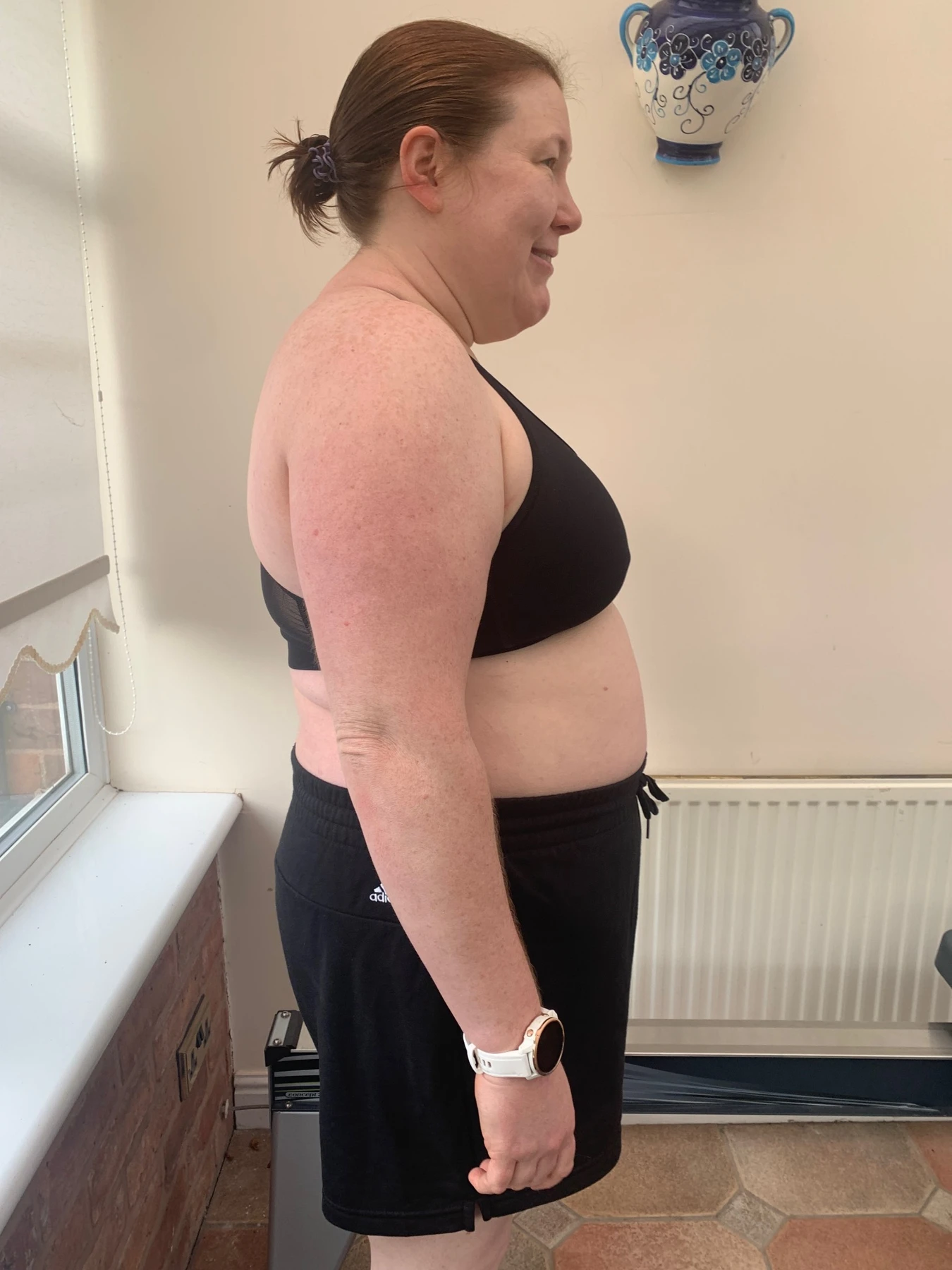 Fliss at the start of her weight-loss journey